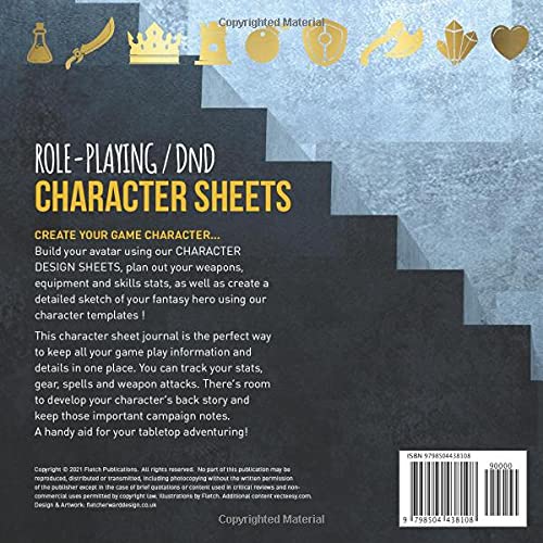 RPG / DnD CHARACTER SHEETS: Gaming character design sheets