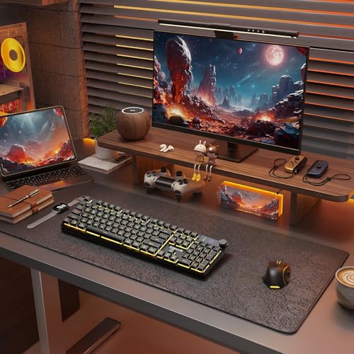Redragon K521 Pro Wireless Gaming Keyboard with Screen, 4000mAh Battery | Mechanical Feeling, Tri-Mode BT/2.4G/USB-C, RGB Keyboard, 12 Multimedia Keys, Programmable Software, Full-size keyboard - color: Glossy Black