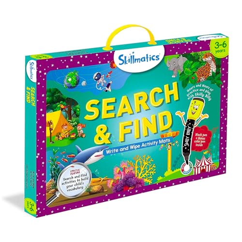 Skillmatics Search and Find Educational Game - Reusable Preschool Learning Activities, Perfect for Toddlers & Kids Who Love Toys, Art & Crafts, Builds Vocabulary, Gifts for Ages 3, 4, 5, 6 - style: 5. Search & Find