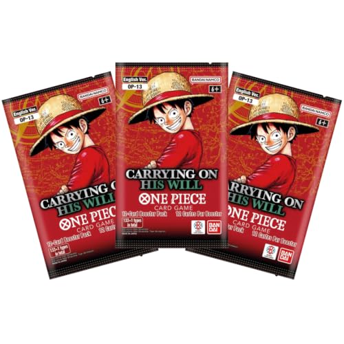 One Piece Trading Collectable Card Game TCG OP13 Booster Pack Bundle (3 Packs)