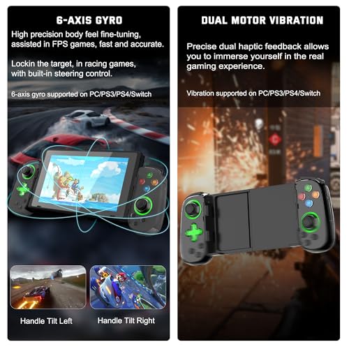Joso Phone Controller for iPhone & Android, Wireless Mobile Game Controller with Hall Effect Joystick, Turbo | Compatible with iPhone 17-12, Galaxy S24-S21 Series for COD Mobile, Genshin Impact, Cloud Gaming - color: Black | D7