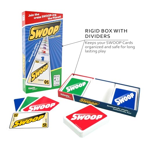 SWOOP Card Game | Family Strategy Party Game | Ages 7+ | 3–8 Players | Fast-paced strategy card game for 3–8 players. Easy to learn, quick to play, and perfect for family game nights.
