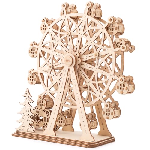 Ferris Wheel 3D Wooden Puzzle DIY Building Model Kit | For Adults, Xmas Gift - style: Ferris Wheel