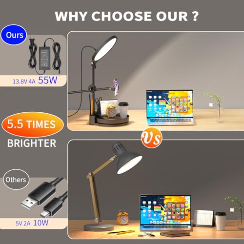 Selfie Light Kit for Desk and Laptop,55W Dimmable Full Screen Ring Light,with Rotating Storage Box,Pen Holder Stand,Phone Holder and Controller (White, 10.5) - color: White