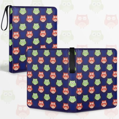 Fabmaker 9 Pocket Card Binder, PU Cover Trading Card Binder Holds 756 Cards | Premium 3 Ring Zipper Card Binder, Portable Baseball Card Binder, Collection Album for Game & Sport Cards, Cartoon Style - color: Cartoon Style