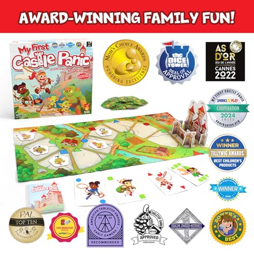 Fireside Games My First Castle Panic Fantasy Board Game | Ages 4+, Cooperative gameplay, Preschool friendly, Color matching, Family game night, Fantasy adventure