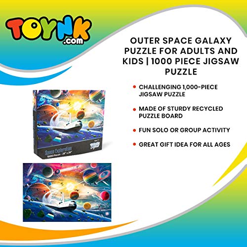 Space Exploration Galaxy Puzzle for Adults and Kids | Difficult 1000 Piece Jigsaw Puzzle Toy | Brain Teaser Challenge for Game Night | Fun Quarantine Gift