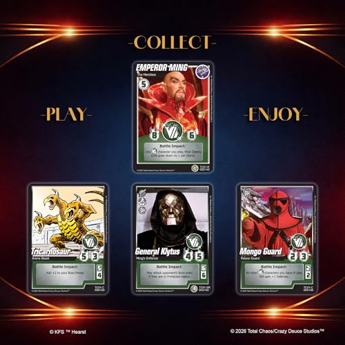 Total Chaos CCG: Flash Gordon™ Universe Villain Starter Deck | 61 Card Deck | 10-Card Booster