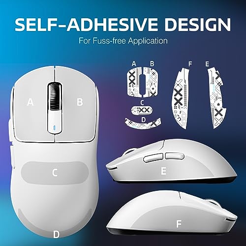 ATTACK SHARK X3 Lightweight Wireless Gaming Mouse, 49g Tri-Mode Bluetooth/2.4G/USB-C Wired Mouse, PAW3395 26K DPI Sensor, 200h Battery Life, Programmable Buttons, Griptape for PC/Laptop/Mac - color: White & Griptape