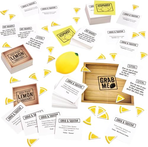Easy Peasy Lemon Squeaky Game - Ideal Family Board Game for Kids and Adults, Unique Mix of Trivia, Mental and Physical Challenges| Suitable for Ages 12+ | 4+ Players