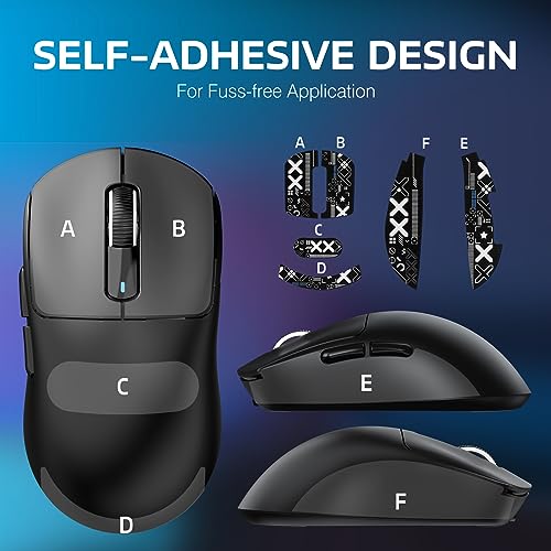 MANBASNAKE Attack Shark X3 Wireless Gaming Mouse, 49g Lightweight Triple Mode Ergonomic Computer Mouse, PAW3395 26K DPI Sensor, 200h Battery Life, Griptape Programmable Buttons for PC/Laptop/Mac/Win - color: Black & Griptape