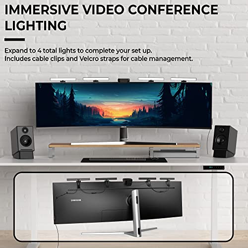 HumanCentric Add-On Video Conference Light - Existing Kit Required | Requires Existing Single or Double Kit, for Double, Triple, or Quadruple Light Setup. For Streaming & Video Conferencing - size: Add-On Only Kit