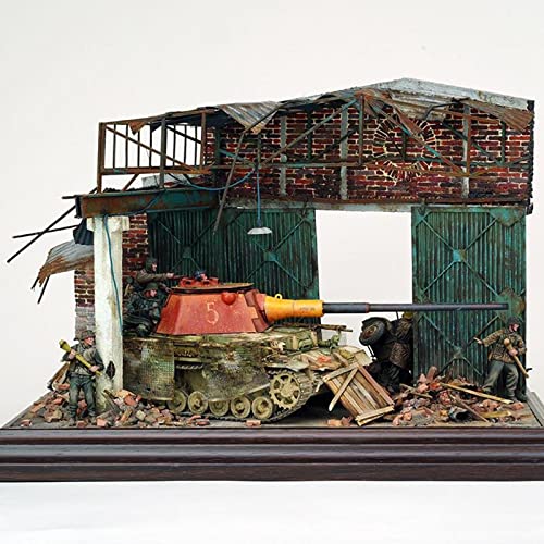 Segolike 1/35 Scale Wood Ruins Diorama Model Kit, DIY Miniature Building Scene for Sand Table Layouts