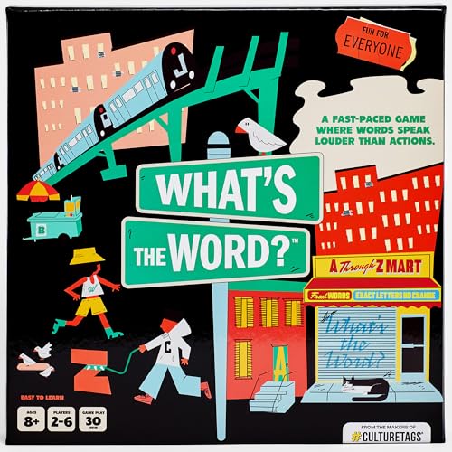 #CultureTags What's The Word, Party Board Game for Anyone Who Loves a Good Brain Teaser, 2-6 Players, Ages 8+ Years, 30-Minute Game Play, CB Games