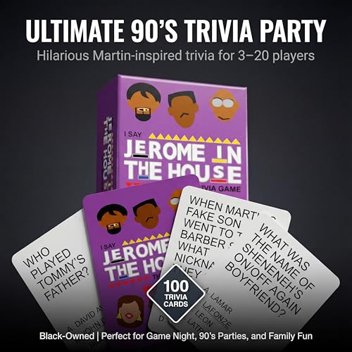 Jerome in The House Family Martin Trivia Party Card Game from The 90's TV Show If You Know The Saying This is for You Fun Game for Everyone Great at Black 90's Parties Game Night Fun (Family) - color: Family