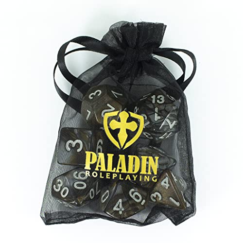 Paladin Roleplaying Bronze and Gray DND Dice - Full RPG Set - 'Gargoyle'