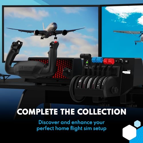 Honeycomb Bravo Throttle Quadrant — Flight Simulator Controls w/Autopilot, Annunciator Panel, Gear, Flaps, Trim Wheel — All-in-One Cockpit System w/Configurable Throttle Setup | Configurable 1-4 Engine Throttle, Autopilot and 14-Light Annunciator, Gear, F