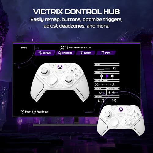 Turtle Beach Victrix Pro BFG Reloaded Wireless Gaming Controller for Xbox | Xbox Series X|S, Xbox One, PC, Modular, Fightpad Module, Hall-Effect Sticks, Triggers, 4 Remappable Buttons, Esports, White - color: White