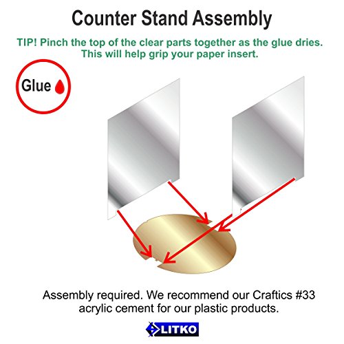 LITKO Paper Figure Stand | Compatible with D&D | 3x3-Inch Round | Reusable clear standee & card holder | Print & Play, Pathfinder & RPG ready | Glue assembly required