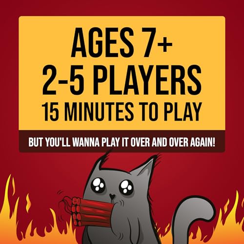 Exploding Kittens Original Edition: 2-5 Players - Ages 7+ Family Card Game | Draw cards, betray your friends, and try not to explode! Great for family game nights, parties, travel, quick 15-minute play. - style: Original Edition