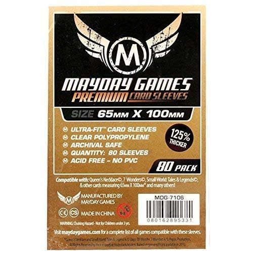 Mayday Games 7 Wonders Sleeves (65x100mm)-80 Premium