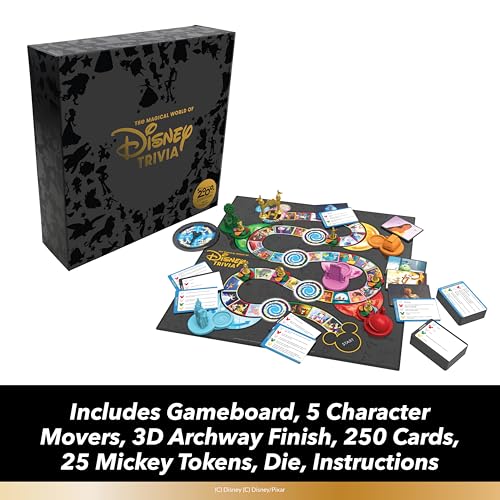 Disney Trivia Board Games for Family Night, Travel Games, Strategy Game, 6+ | Disney Toys, Family Game Night, Travel Games, Screen-Free, Holiday Game, Kids Board Game, Strategy Games