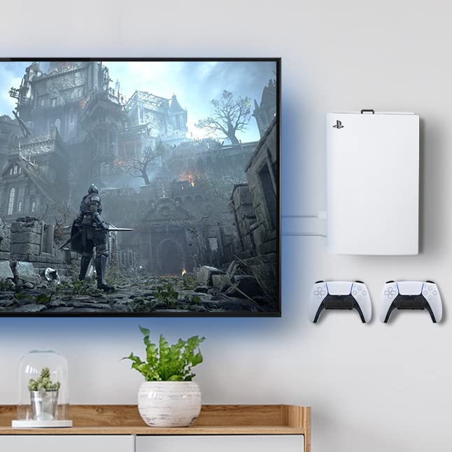 VIVO Steel Wall Mount Bracket Designed for PS5 Gaming Console, Vertical Display for PlayStation 5, Open Design, Black, MOUNT-PS5B - color: Black