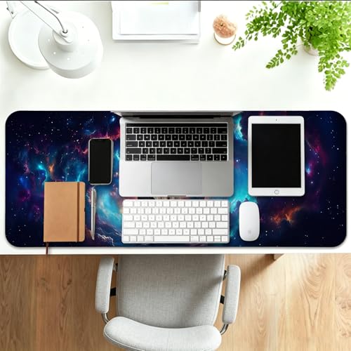 Fantasy Pirate Ship Gaming Desk Mat, Computer Keyboard Large Extended Long Mouse Pad for Office and Home, XL (W01) - color: W01