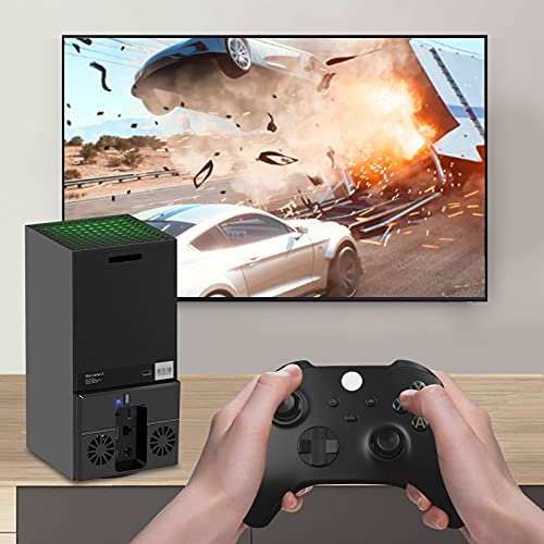 Linkstyle Cooling Fan for Xbox Series X, USB Powered Vertical Cooling Stand Cooling System with Dual Fans and 1 USB Port - color: Black