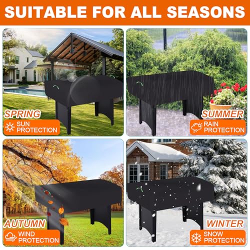 Air Hockey Arcade Table Cover,Heavy Duty 600D Oxford Covers for Hockey Game Table/Foosball and Game Soccer Table ,Outdoor Waterproof,Rain, Snow and Wind-Proof (Black, 58*27*20in) - size: 58*27*20in