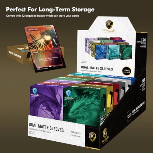 Truth Golden Dual Matte Card Sleeves, Katomula Card Sleeves for MTG, Standard Card Sleeve for MTG, PKM, Flesh & Blood - color: Truth Golden
