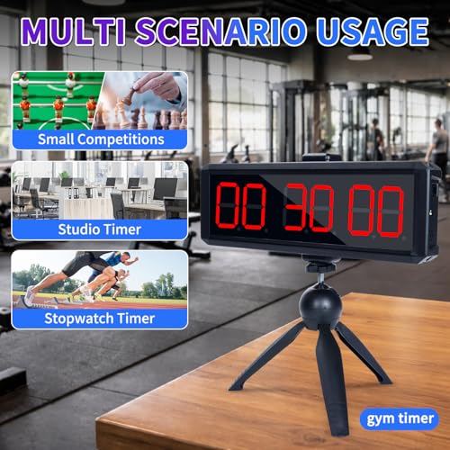 Large Stopwatch with Start/Stop Button、LED Digital Timer with Stand、360° Press Button、Stopwatch for Obstacle Course、Fitness Clock for Home Gym、Interval Timer for Exercise (1.5 red) - color: 1.5 Red