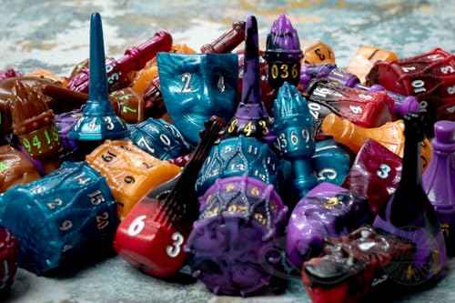PolyHero Bard Dice Set – Woodland Verse | Polyheadral Shaped Dice for D&D & RPG - Role Playing Games | 8-Piece Themed Set, Unique Gift for Tabletop Gamers - color: Woodland Verse