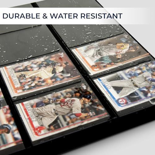 Samsill Trading Card Binder with 20-Pack of 9 Pocket Card Sleeves (Holds 360 Cards), Customizable Cover, 2" D-Ring Binder for Collectors, Top Loading, Card Storage for Football Cards