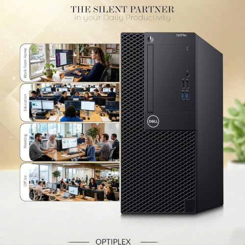 Dell Gaming Tower Desktop Computer PC – Intel Core i5-8th Gen – 32GB RAM – 1TB SSD – GTX 1050 Ti – New 24" Monitor – Keyboard & Mouse – Built-in WiFi – Windows 11 Pro (Renewed)