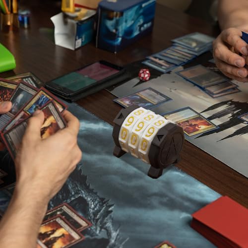MTG Life Counter Wheel Health Tracker Gradient Game Counter for Board Game Compatible Table top Games with Magic Card Game Accessories CCG Creature Stats (White) - color: White