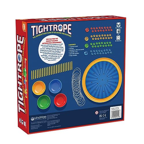 MindWare Tightrope Strategy Board Game, Fun for Classrooms, 2-4 Players, 20 Min Play Time, Ages 6 & Up