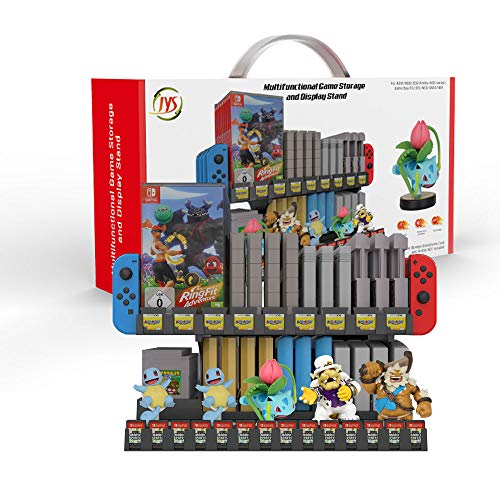 Multifunctional Game Storage and Display Stand for NSW/NDS/3DS/Amiibo/NDS series/Game Boy/FC/SFC/NES/SNES/N64