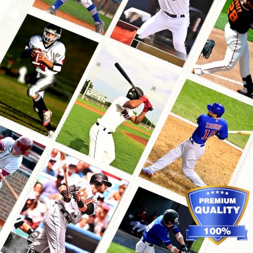 50 Pack 9 Pocket Card Sleeves Binder Sheets, Holds 900 Cards, Trading Card Sleeves for 3 Ring Binder, Protective Pages Sheets for Baseball, Football, Business, Game Cards