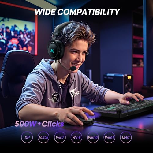 TECKNET Wired Gaming Mouse, 12,800 DPI with Optical Sensor, 8 Programmable Buttons, 13 RGB Backlit Modes, Ergonomic Design, Custom Software Gaming Mice for Laptop,PC - color: Black