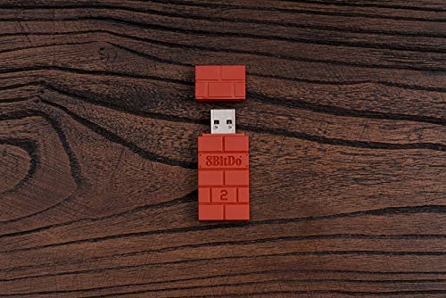 8BitDo Wireless USB Adapter 2 for Switch/Switch 2, Windows PC, Mac & Raspberry Pi, Compatible with Xbox Series X & S Controller, Xbox One Bluetooth Controller, Switch Pro and PS5 Controller (Brown) - style: USB Adapter 2 Brown