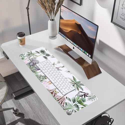 ALOANES Waterproof Gaming Mousepad Large Mouse Mat Non-Slip Rubber Base | Desk pad Keyboard Desk Mat for Computer, Office Home, Zoo Mat Large(27.6" x11.8"x0.12") - color: Zoo, size: 27.6L x 11.8W inches