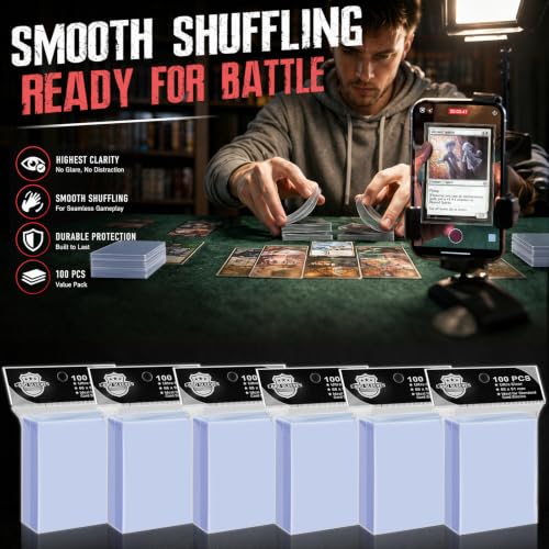 2000PS Soft Card Sleeves for Standard Trading Cards,Sturdy Trading Cards Sleeves,Penny Card Fit for Baseball Cards,MTG,Sports Cards (Clear 66x91mm) - color: Clear 2000p