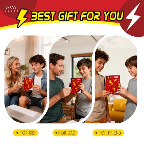 Trading Card Binder 4 Pocket,400 Pocket Card Collection Binder with 50 Removable Sleeves,PU Waterproof Top Card Book,3-Ring Zipper Collectible Trading Card Album for MTG/TCG/Card Holder Gift(Red) - color: Red, size: Small
