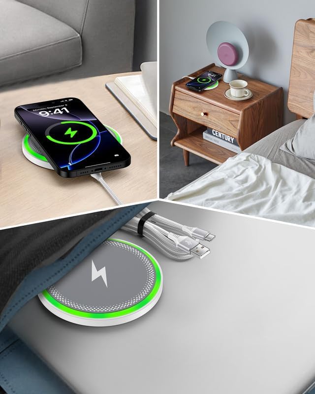 Pixel 10a 10 Pro XL Wireless Charger Android Fast Charging for Google Pixel | 10 9a 9 Pro Xl 8 8a 7, 2Pack 15w Wireless Charging Pad Cargador Inalmbrico Para Samsung For Galaxy Iphone 17e 17 16Pro Max - color: Wireless Charger-White