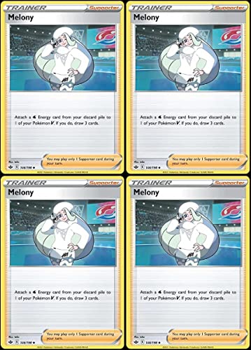 Melony 146/198 - Chilling Reign - Pokemon Trainer Card Lot - Playset x4
