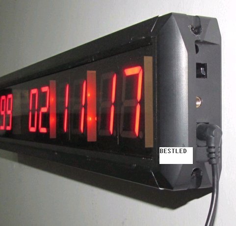 Red Days Countdown Clock 10 Digits Count up 10000 Days Hours Minutes Seconds LED Large Digital Countdown Clock Aluminum Case