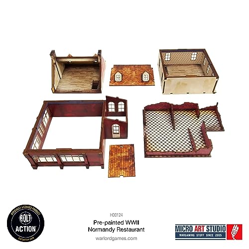 WW2 Normandy Restaurant HDF Prepainted Terrain