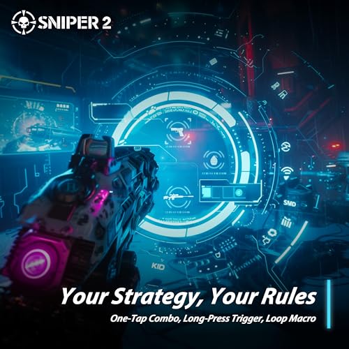 Brook Sniper 2 Keyboard and Mouse Adapter for PS5 PS4 Xbox Series X|S Xbox One Switch Switch 2 PC Mobile – RGB Lighting, Smart Macro, Controller Tuning, OTA Update