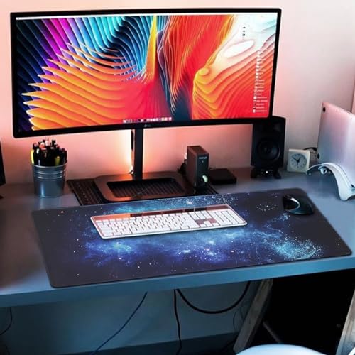 XXL Gaming Mouse Pad 35.4x15.7 Professional Large Mouse Pad & Computer Game Mouse Mat-90x40 Spacebluedot - color: 90x40 Spacebluedot, size: 35.4x15.7x0.1IN